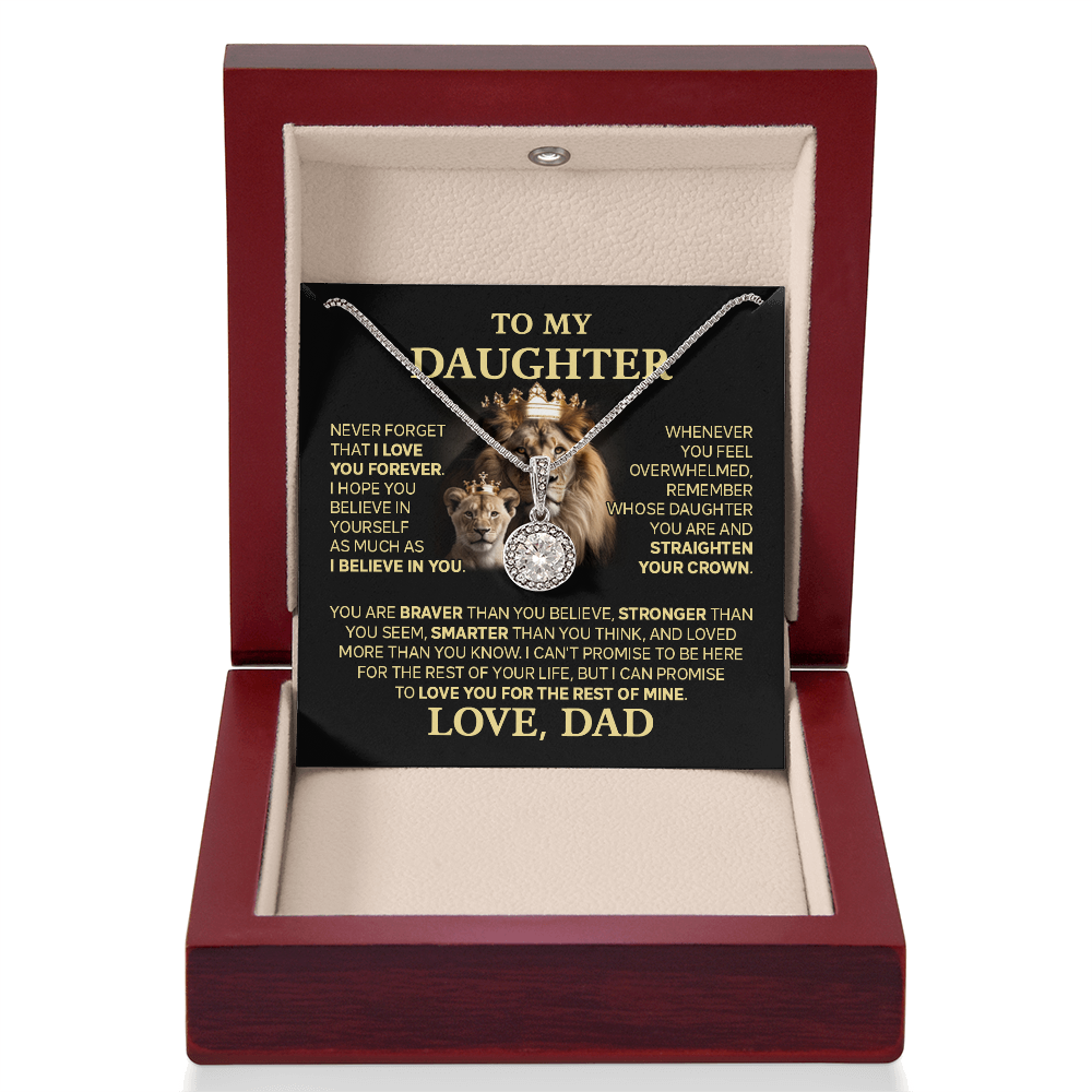 Amity Hope Necklace - Daughter Braver Stronger Smarter