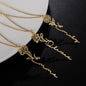 Amity Flower & Name Necklace - No Rain, No Flowers