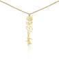 Amity Flower & Name Necklace - No Rain, No Flowers