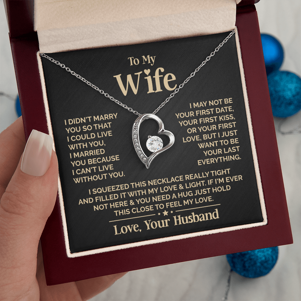 Amity Heart Necklace - My Wife - Can't Live Without You