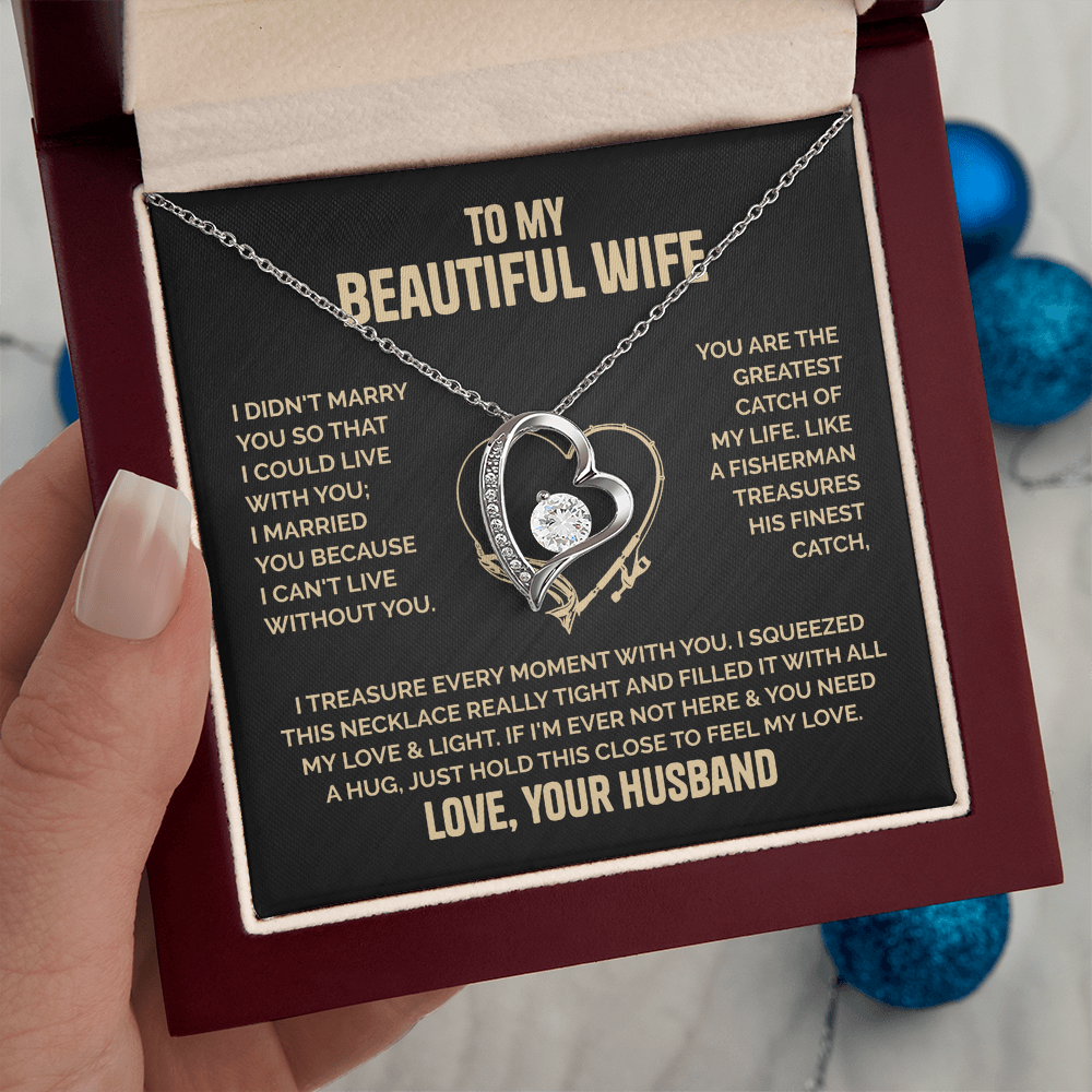 Amity Heart Necklace - Wife Can't Live Without You