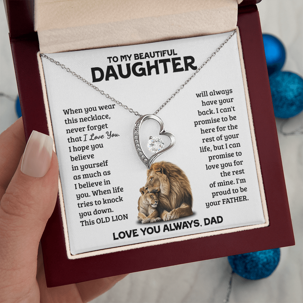 Amity Heart Necklace - Daughter Always Have Your Back