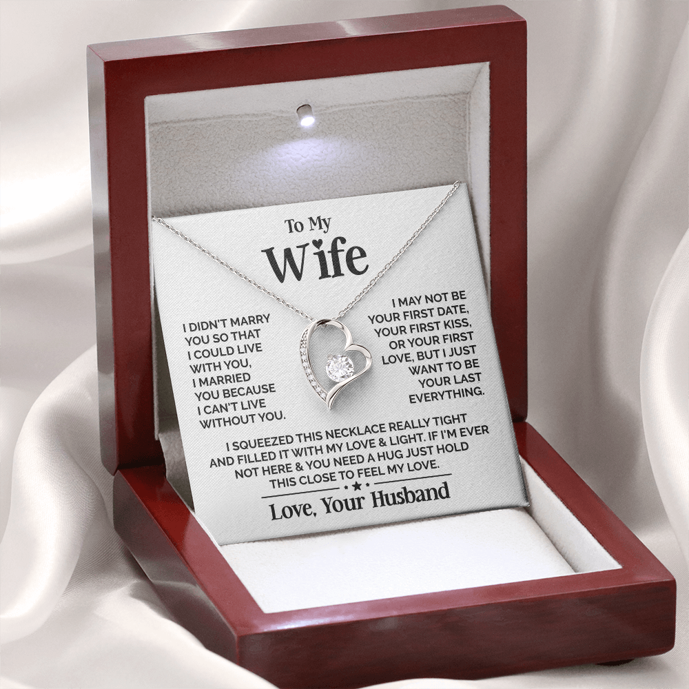 Amity Heart Necklace - Wife I Can't Live Without You