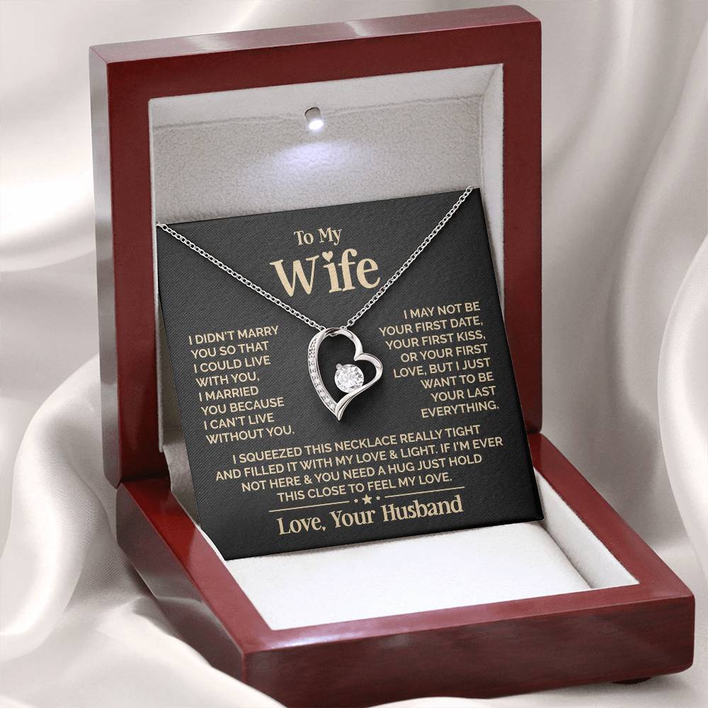 Amity Heart Necklace - My Wife - Can't Live Without You