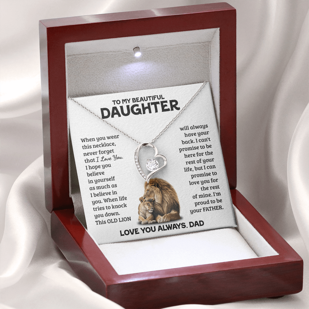 Amity Heart Necklace - Daughter Always Have Your Back