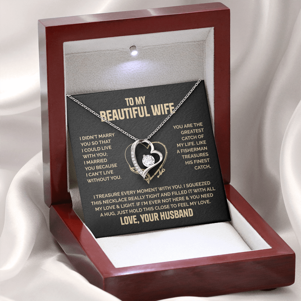 Amity Heart Necklace - Wife Can't Live Without You
