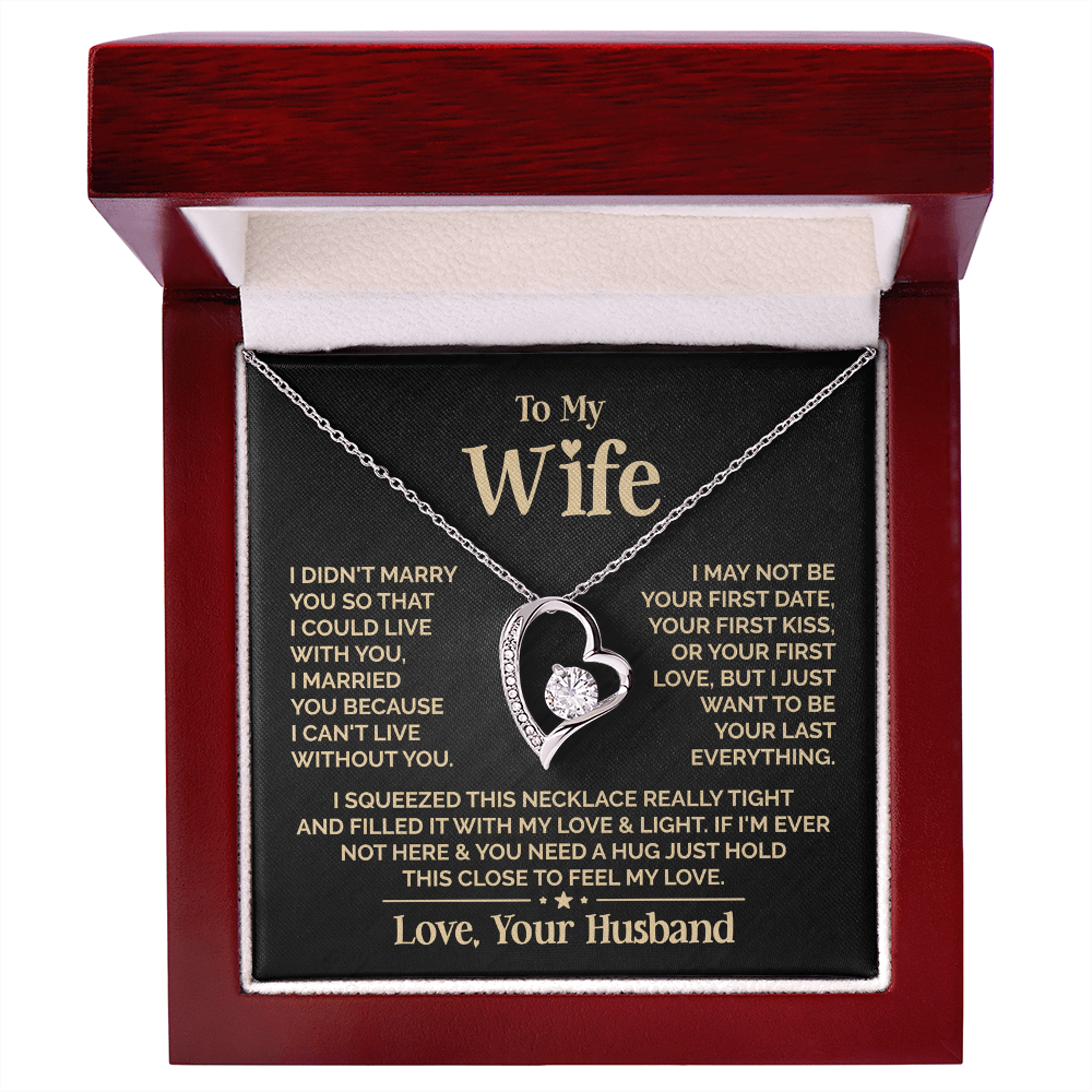 Amity Heart Necklace - My Wife - Can't Live Without You