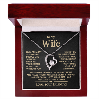 Amity Heart Necklace - My Wife - Can't Live Without You