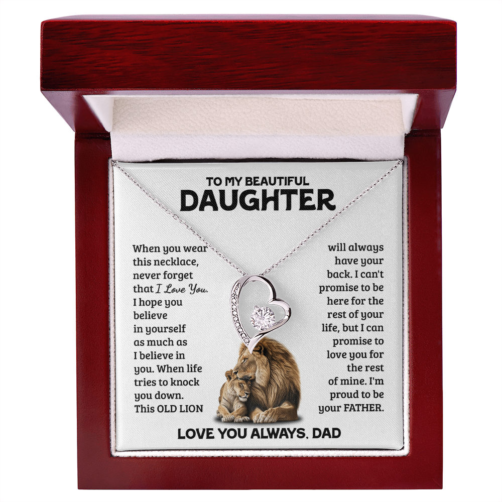Amity Heart Necklace - Daughter Always Have Your Back
