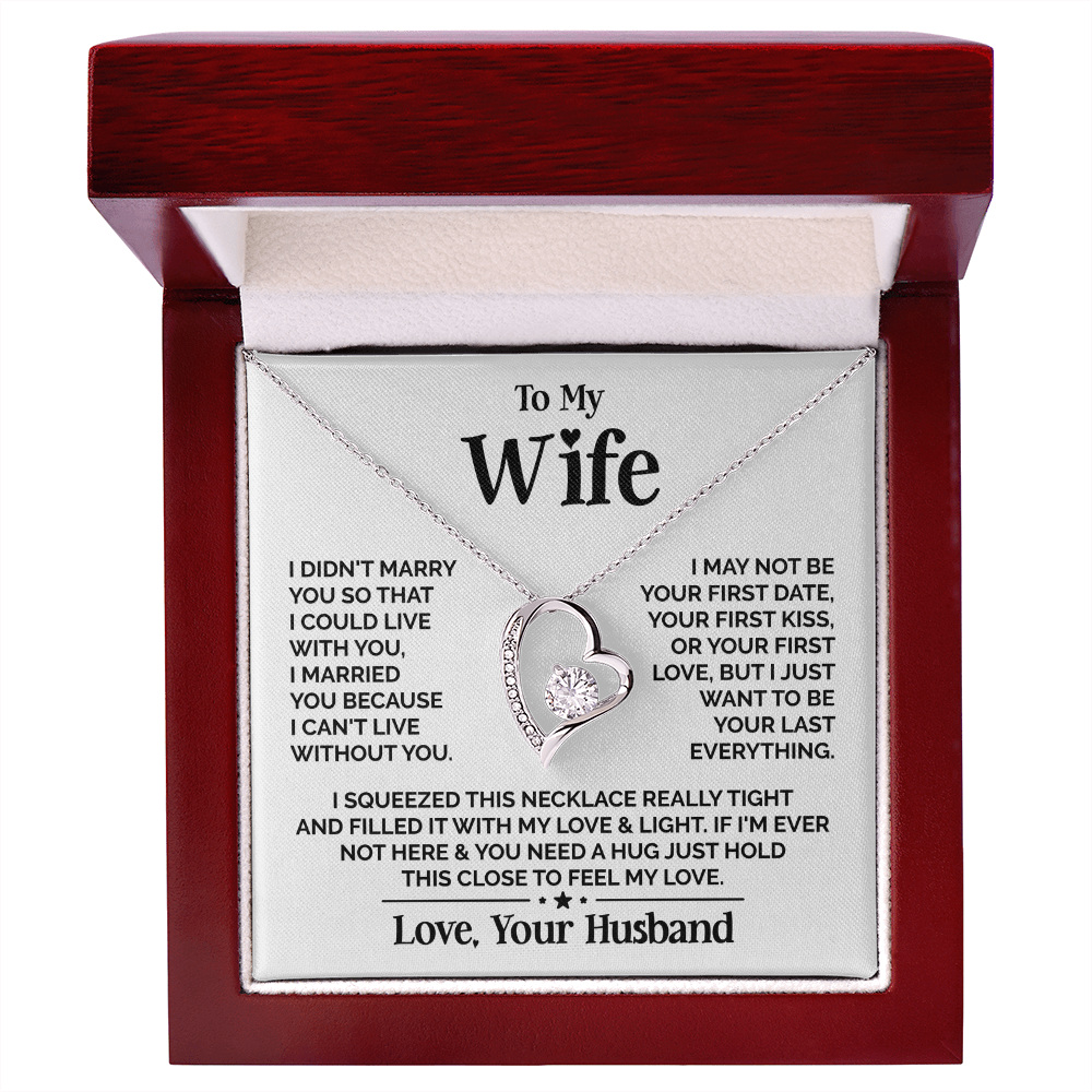 Amity Heart Necklace - Wife I Can't Live Without You