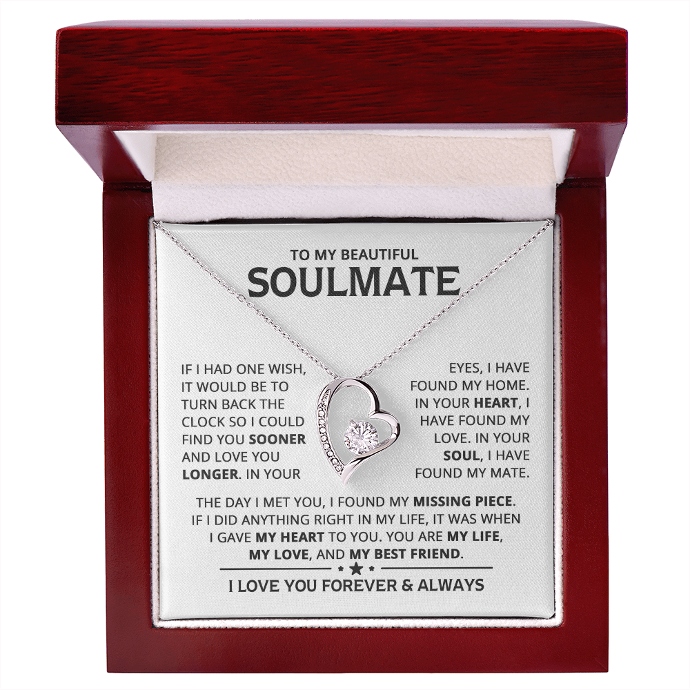 Amity Heart Necklace - Soulmate My Best Friend