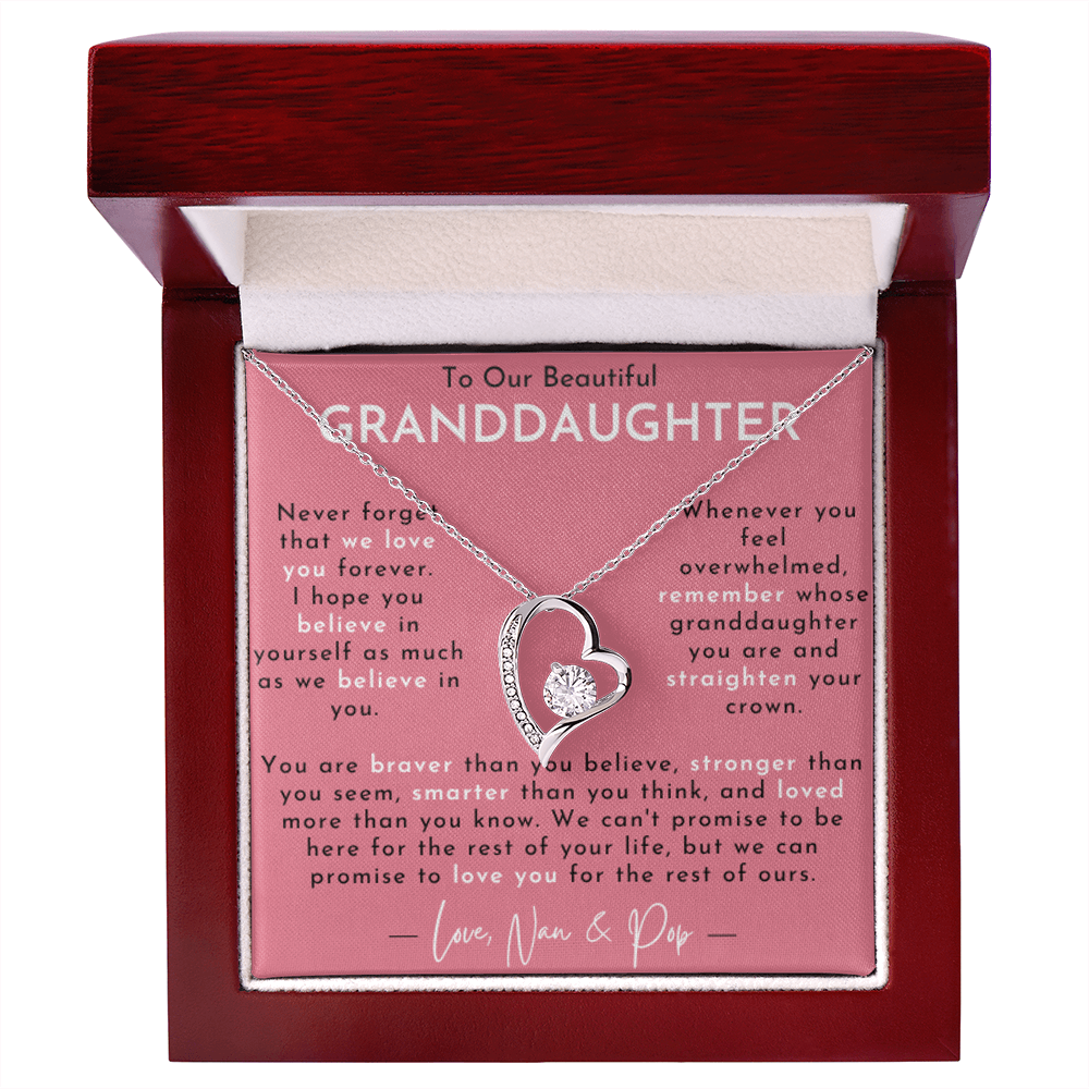 Amity Heart Necklace - Granddaughter - Love Nan & Pop