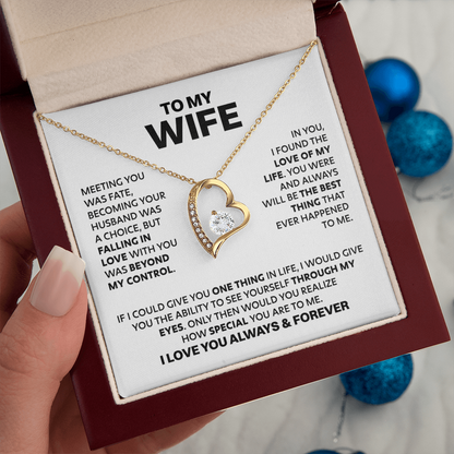 Amity Heart Necklace - Wife How Special You Are