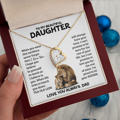 Amity Heart Necklace - Daughter Always Have Your Back