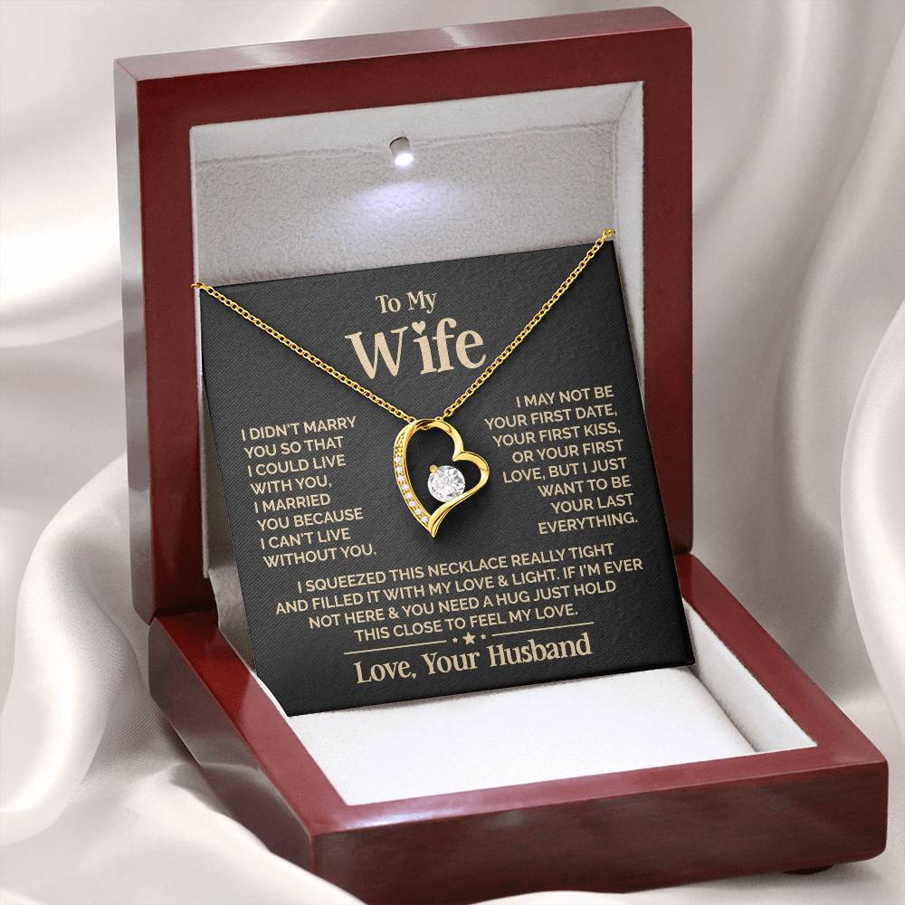 Amity Heart Necklace - My Wife - Can't Live Without You