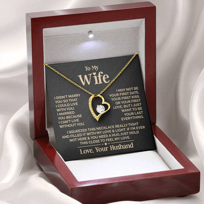 Amity Heart Necklace - My Wife - Can't Live Without You