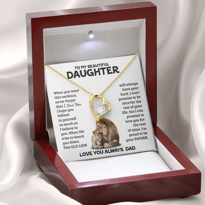 Amity Heart Necklace - Daughter Always Have Your Back