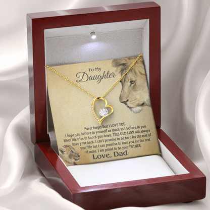 Amity Heart Necklace - Daughter Proud Father