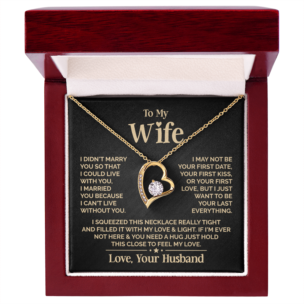 Amity Heart Necklace - My Wife - Can't Live Without You
