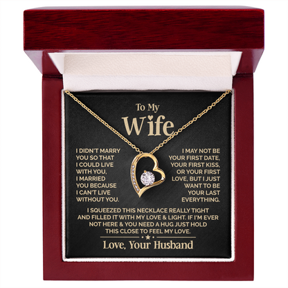 Amity Heart Necklace - My Wife - Can't Live Without You