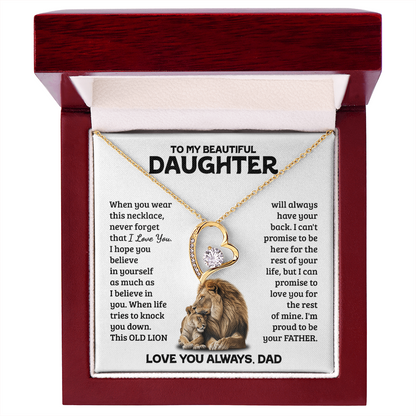 Amity Heart Necklace - Daughter Always Have Your Back