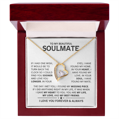 Amity Heart Necklace - Soulmate My Best Friend