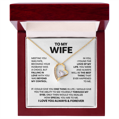 Amity Heart Necklace - Wife How Special You Are