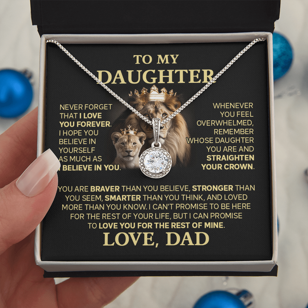 Amity Hope Necklace - Daughter Braver Stronger Smarter