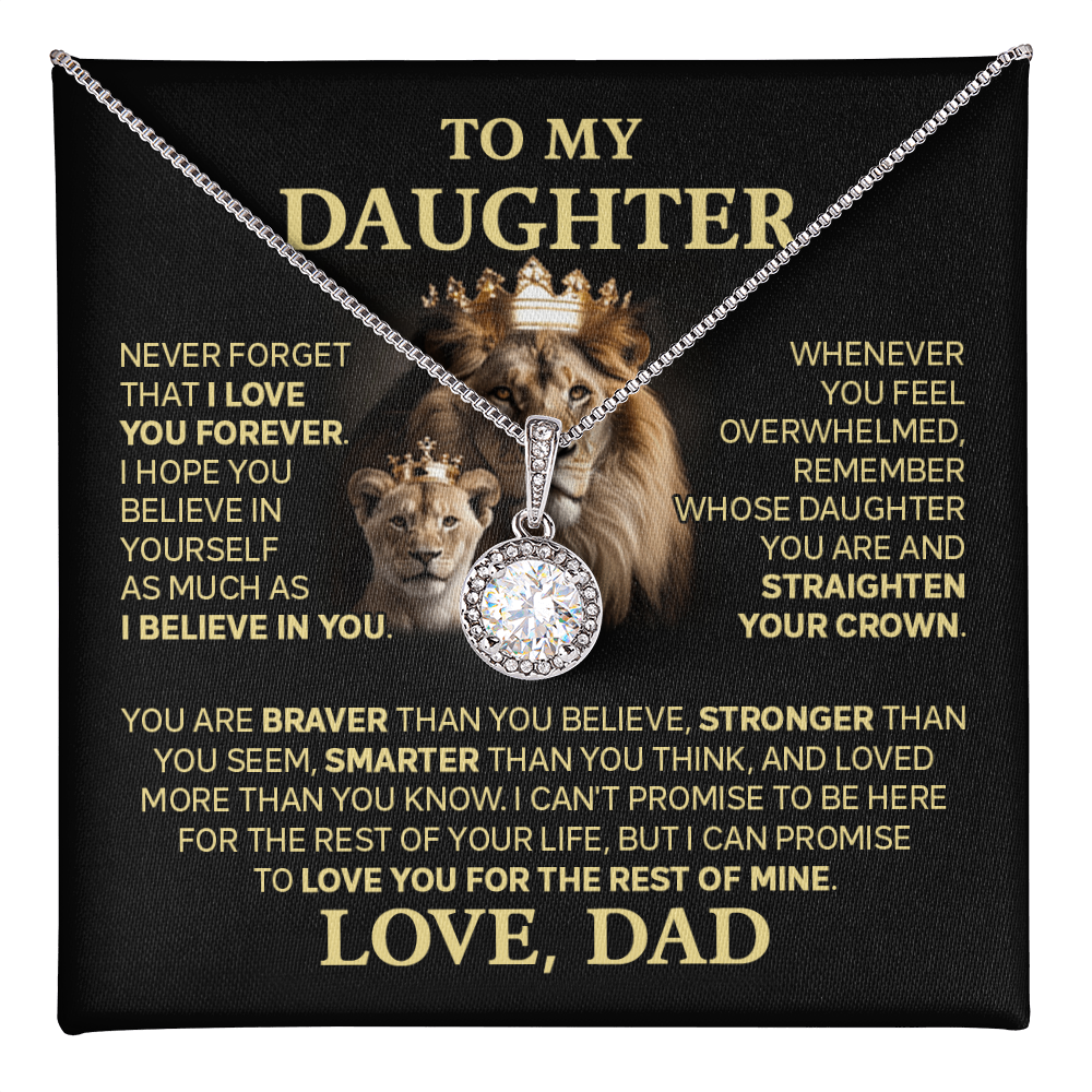 Amity Hope Necklace - Daughter Braver Stronger Smarter