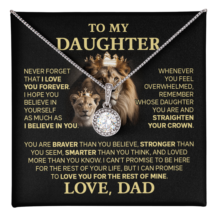 Amity Hope Necklace - Daughter Braver Stronger Smarter