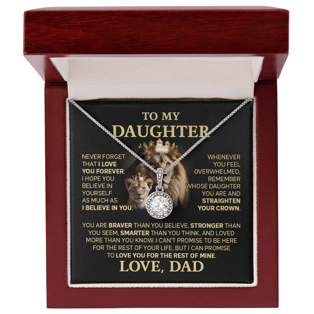 Amity Hope Necklace - Daughter Braver Stronger Smarter