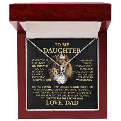 Amity Hope Necklace - Daughter Braver Stronger Smarter