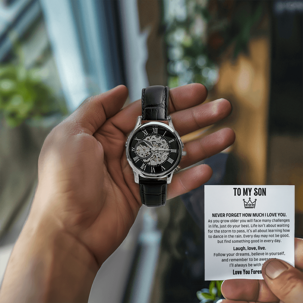 Amity Silver Watch - Son Laugh, Love, Live