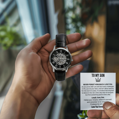 Amity Silver Watch - Son Laugh, Love, Live