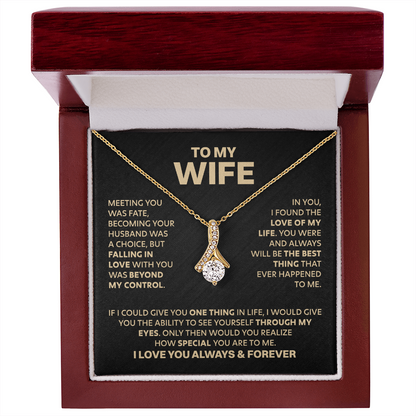 Amity Ribbon Necklace - Wife Love of My Life