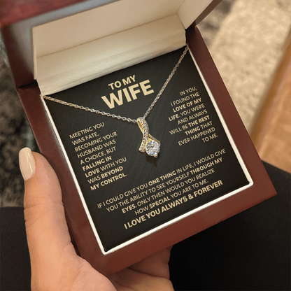 Amity Ribbon Necklace - Wife Love of My Life