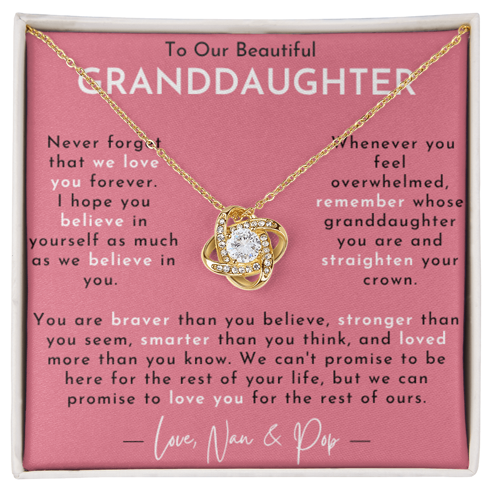 Amity Knot Necklace - Granddaughter - Love Nan & Pop