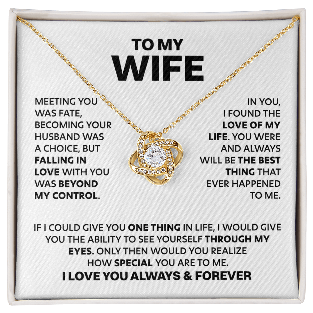 Amity Knot Necklace - Wife How Special You Are