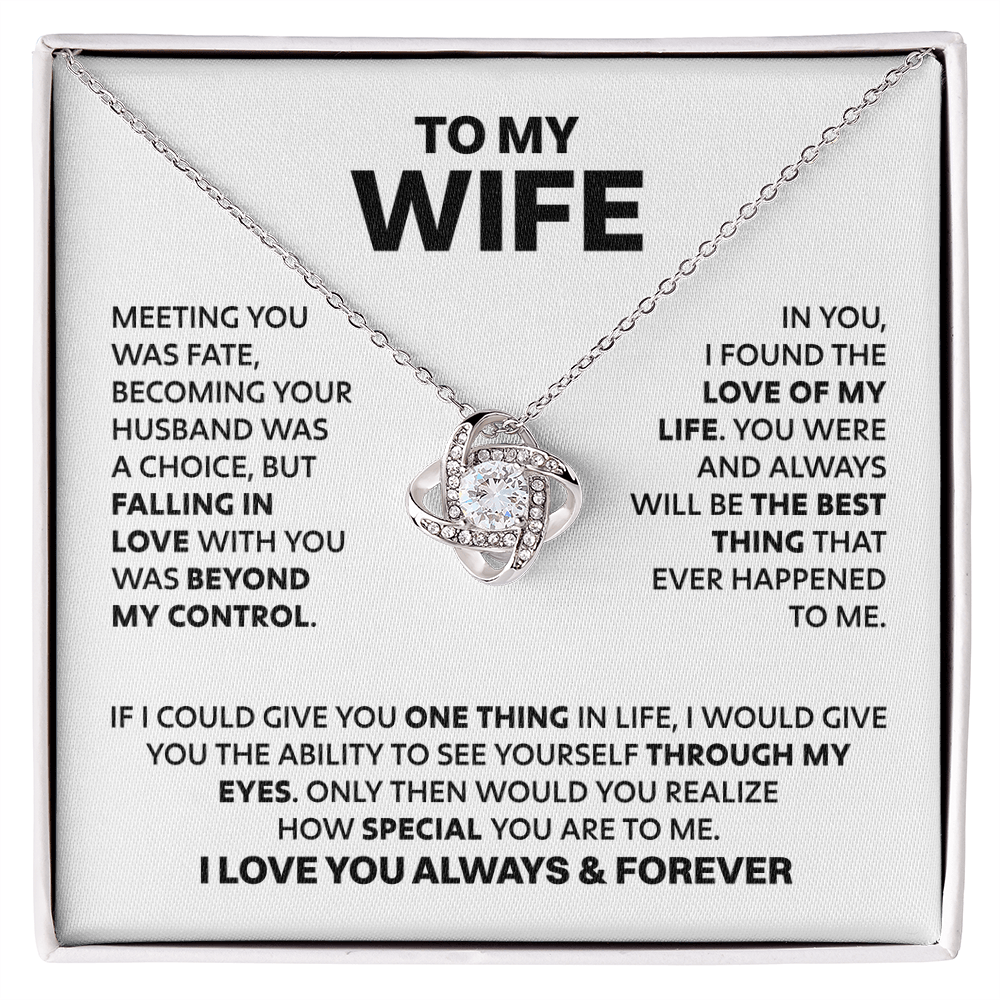 Amity Knot Necklace - Wife How Special You Are