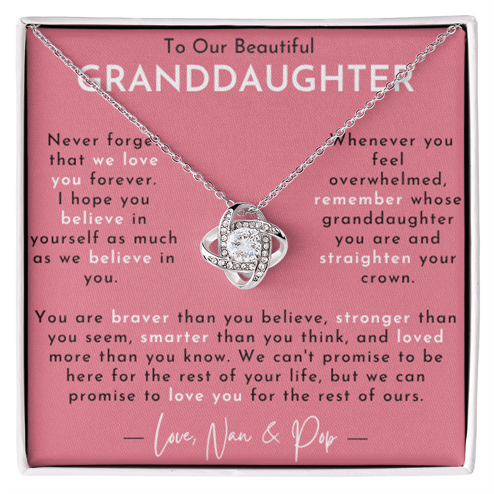 Amity Knot Necklace - Granddaughter - Love Nan & Pop