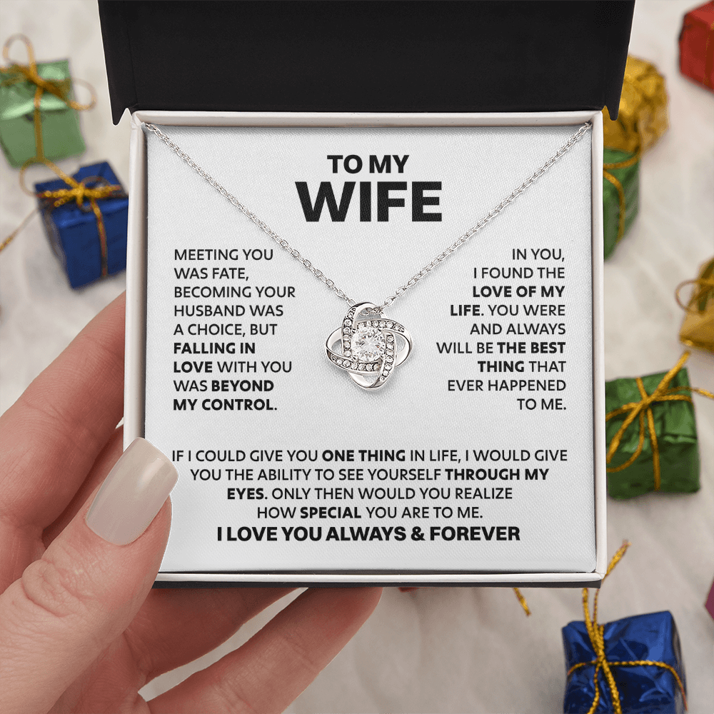 Amity Knot Necklace - Wife How Special You Are