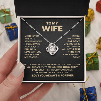 Amity Knot Necklace - Wife Love of My Life