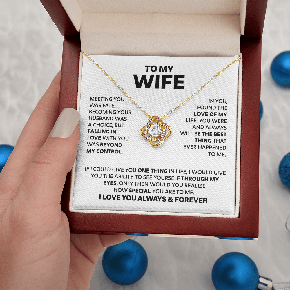 Amity Knot Necklace - Wife How Special You Are