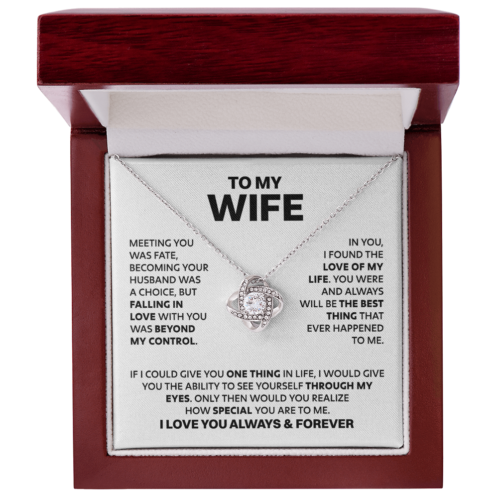 Amity Knot Necklace - Wife How Special You Are