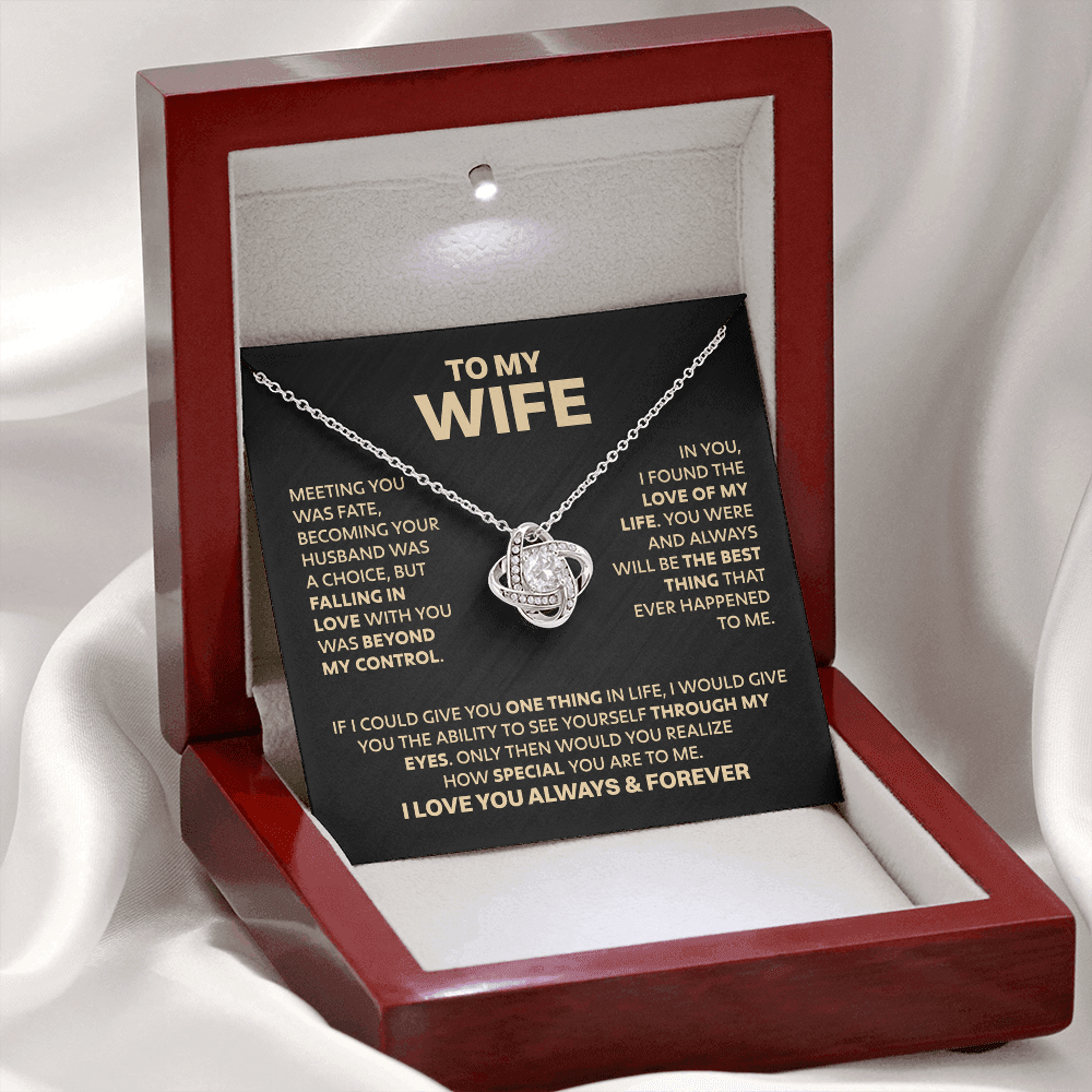 Amity Knot Necklace - Wife Love of My Life
