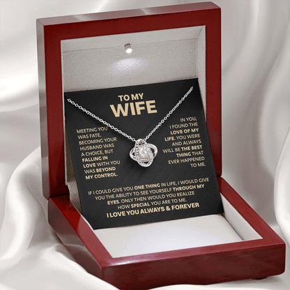 Amity Knot Necklace - Wife Love of My Life