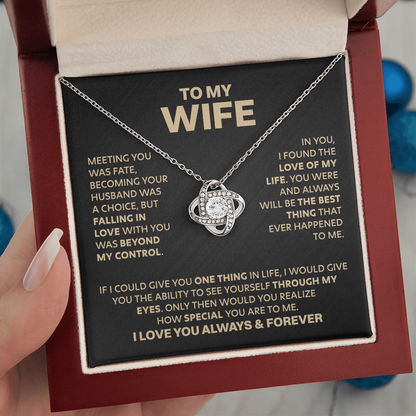 Amity Knot Necklace - Wife Love of My Life
