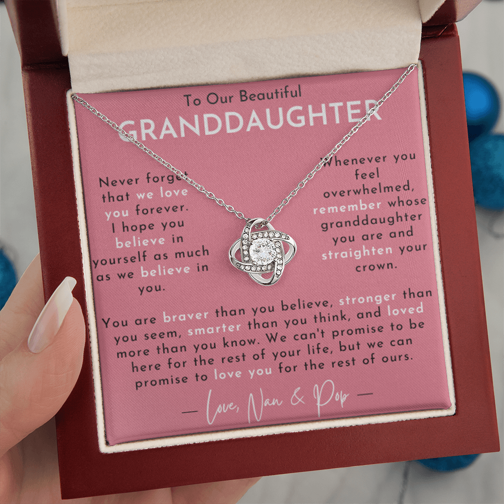 Amity Knot Necklace - Granddaughter - Love Nan & Pop