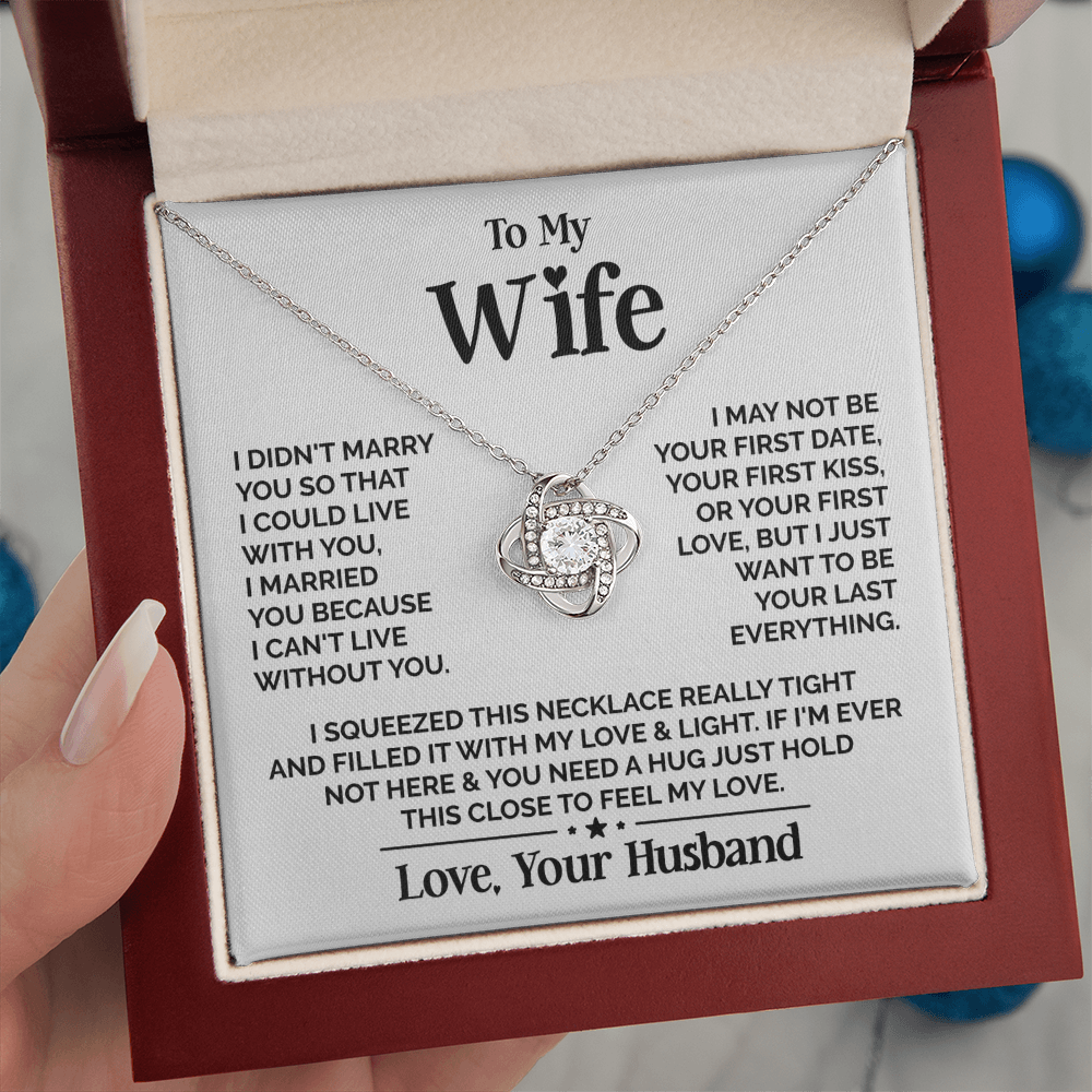 Amity Knot Necklace - Wife I Can't Live Without You