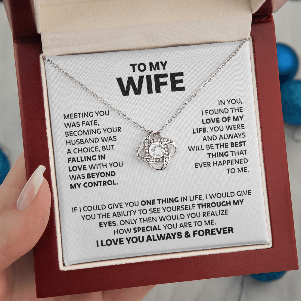 Amity Knot Necklace - Wife How Special You Are